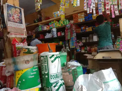 Inside of a grocery store in West Bengal.jpg